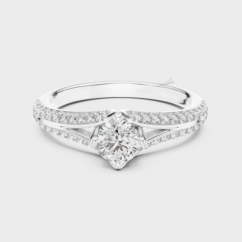 luxury lab grown diamond engagement ring